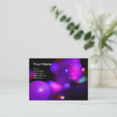 QUANTUM BUBBLES MONOGRAM Vibrant blauw Visitekaartje (Staand voorkant)