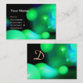 QUANTUM BUBBLES MONOGRAM Vibrant green Visitekaartje (Voorkant / Achterkant)