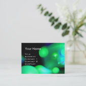 QUANTUM BUBBLES MONOGRAM Vibrant green Visitekaartje (Staand voorkant)