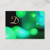 QUANTUM BUBBLES MONOGRAM Vibrant green Visitekaartje (Achterkant)