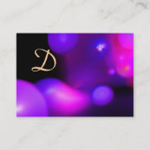QUANTUM BUBBLES MONOGRAM Vibrant paars Visitekaartje (Achterkant)