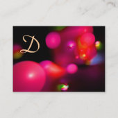 QUANTUM BUBBLES MONOGRAM Vibrant red Visitekaartje (Achterkant)