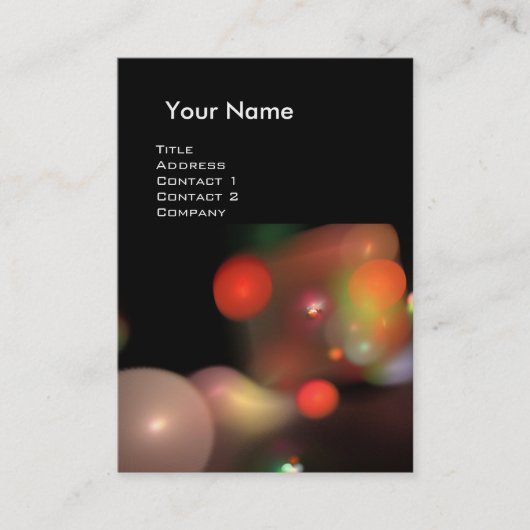 QUANTUM BUBBLES MONOGRAM Vibrant red Visitekaartje (Voorkant)