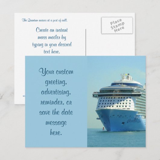 Quantum Calling Custom Aankondigingskaart (Voorkant / Achterkant)