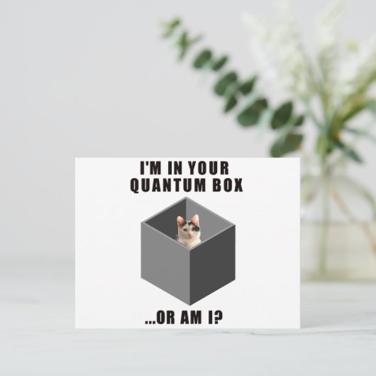 Quantum Cat Briefkaart (Staand voorkant)