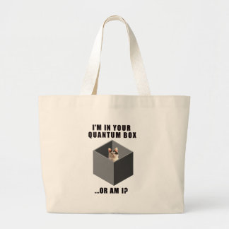 Quantum Cat Grote Tote Bag