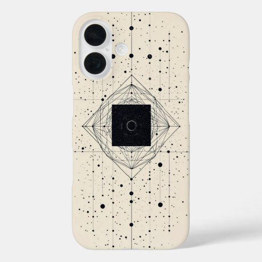 Quantum Center-raster Case-Mate iPhone Case (Achterkant)