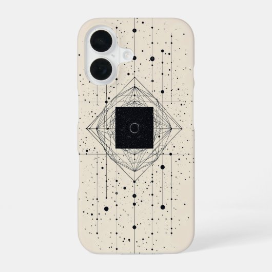 Quantum Center Raster iPhone 16 Hoesje (Achterkant)