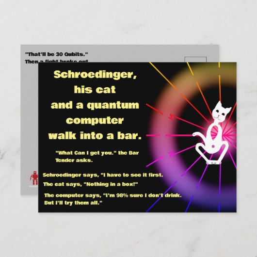 Quantum Computer Funny Briefkaart (Voorkant / Achterkant)