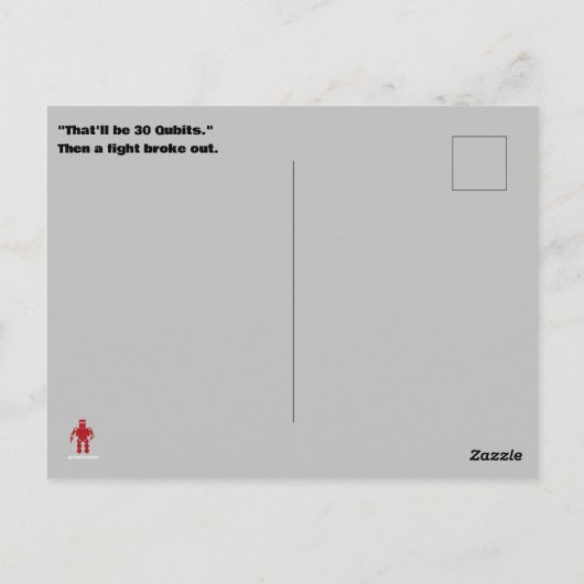 Quantum Computer Funny Briefkaart (Achterkant)
