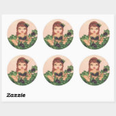 Quantum Cutie Druivenwijnstok Meisje Sticker (Vel)