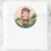 Quantum Cutie Druivenwijnstok Meisje Sticker (Tas)