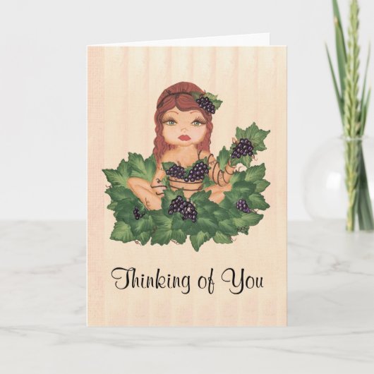 Quantum Cutie Grape Vine Girl Kaart (Voorkant)