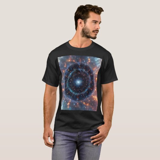 Quantum Dance: Een stellaire superpositie T-shirt (Voorkant volledig)