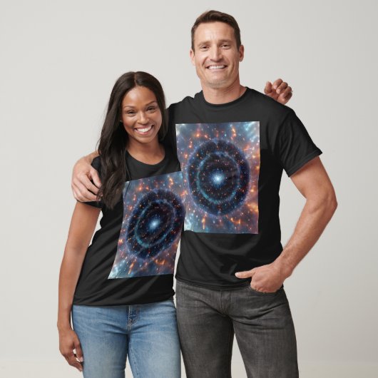 Quantum Dance: Een stellaire superpositie T-shirt (Unisex)