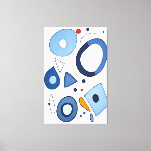 Quantum Dot Dreams Abstract Canvas Afdruk (Voorkant)