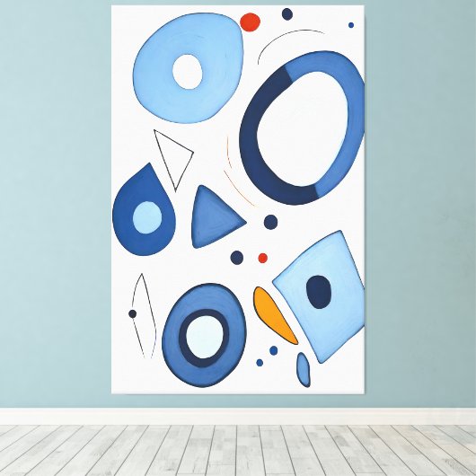 Quantum Dot Dreams Abstract Canvas Afdruk (Insitu (Houten vloer))