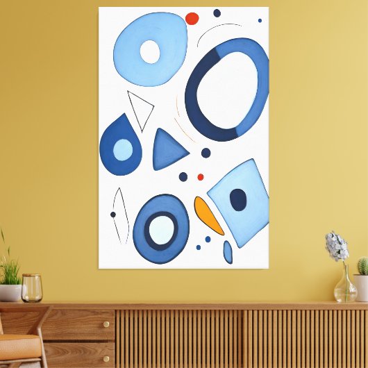 Quantum Dot Dreams Abstract Canvas Afdruk (Insitu (Woonkamer))
