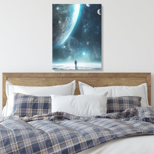 Quantum echo's canvas afdruk (Insitu (Slaapkamer))