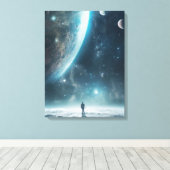 Quantum echo's canvas afdruk (Insitu (Houten vloer))