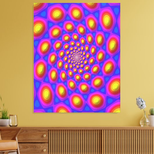 Quantum Eigen State Mandala Kunst  Canvas Afdruk (Insitu (Woonkamer))