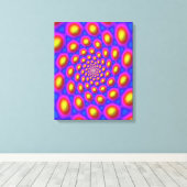 Quantum Eigen State Mandala Kunst Canvas Afdruk (Insitu (Houten vloer))