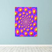 Quantum Eigen State Mandala Kunst Canvas Afdruk (Insitu (Houten vloer))