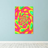 Quantum Eigen State Mandala Kunst Canvas Afdruk (Insitu (Houten vloer))
