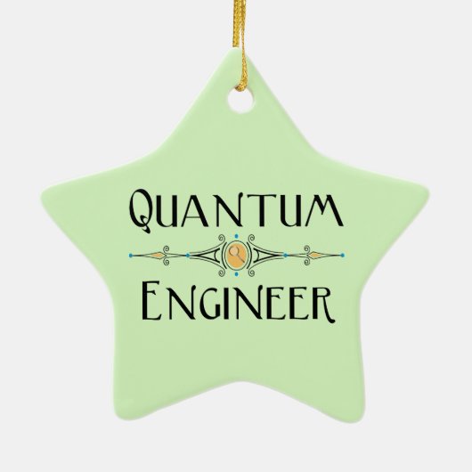 Quantum Engineer Line Keramisch Ornament (Achterkant)