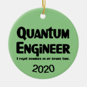 Quantum Engineer Zombie Fighter Keramisch Ornament (Voorkant)