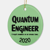 Quantum Engineer Zombie Fighter Keramisch Ornament (Links)