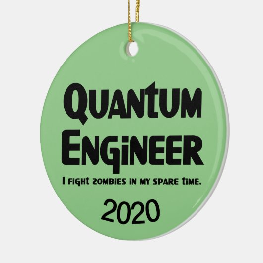 Quantum Engineer Zombie Fighter Keramisch Ornament (Links)