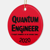 Quantum Engineer Zombie Fighter Keramisch Ornament (Links)