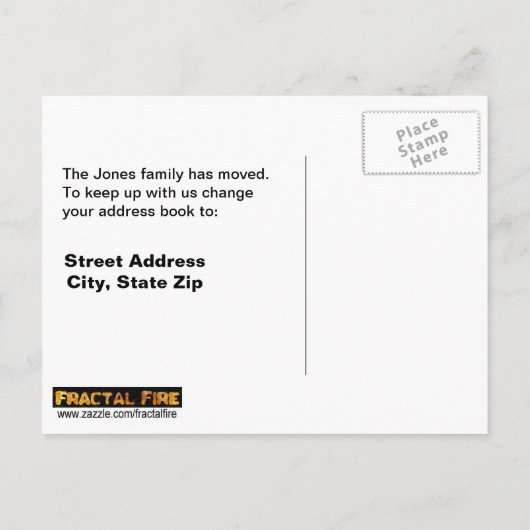 Quantum Entangens Aankondigingskaart (Achterkant)