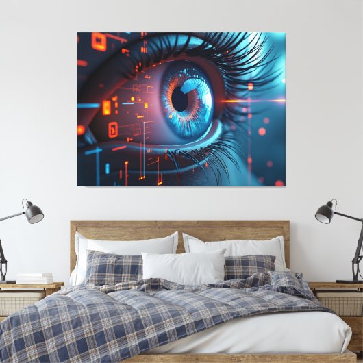 Quantum Eye canvas print (Insitu (Slaapkamer))