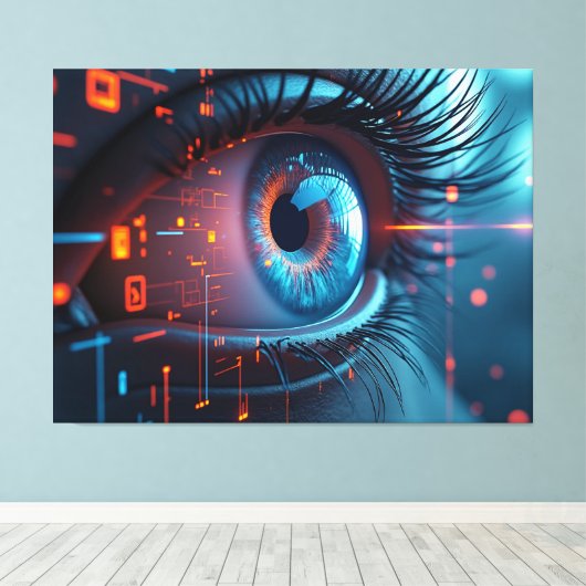 Quantum Eye canvas print (Insitu (Houten vloer))