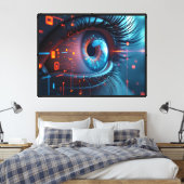 Quantum Eye canvasprint met frame Canvas Afdruk (Insitu (Slaapkamer))