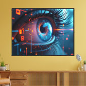 Quantum Eye canvasprint met frame Canvas Afdruk (Insitu (Woonkamer))