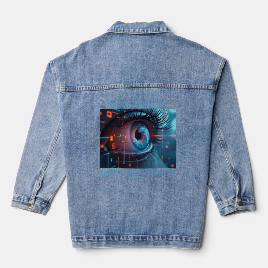 Quantum Eye dames denim jas Jacket (Achterkant)