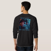 Quantum Eye dingen mannen zwarte sweatshirt achter (Achterkant volledig)