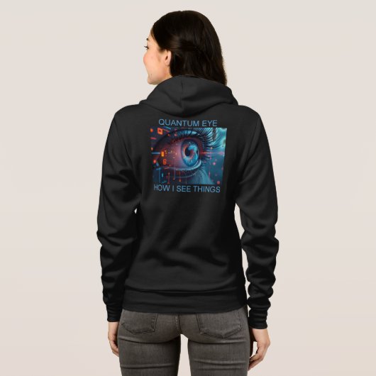 Quantum Eye dingen vrouwen Bella zwarte hoodie (Achterkant volledig)
