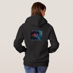 Quantum Eye Dingen vrouwen zwarte hoodie achterkan