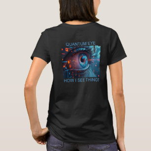 Quantum Eye dingen vrouwen zwarte T-shirt achterka