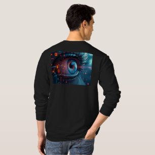 Quantum Eye heren T-shirt met lange mouwen zwart a
