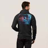 Quantum Eye heren zwarte Bella hoodie (Achterkant volledig)