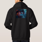 Quantum Eye heren zwarte hoodie achterkant (Achterkant)