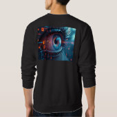Quantum Eye heren zwarte sweatshirt achterkant (Achterkant)