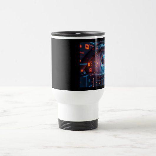 Quantum Eye linker hand reizen pendelaar mok (Center)