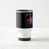 Quantum Eye linker hand reizen pendelaar mok (Center)