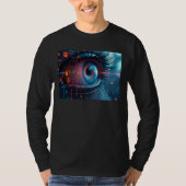 Quantum Eye mannen lange mouwen zwart T-shirt (Voorkant)